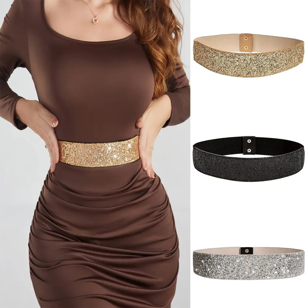 High Quality Solid Color Rhinestone Waist Belt Sparkle Stretchy Dress Belt Shiny Wide Elastic Waist Belt for Women
High Quality Solid Color Rhinestone Waist Belt Sparkle Stretchy Dress Belt Shiny Wide Elastic Waist Belt for Women