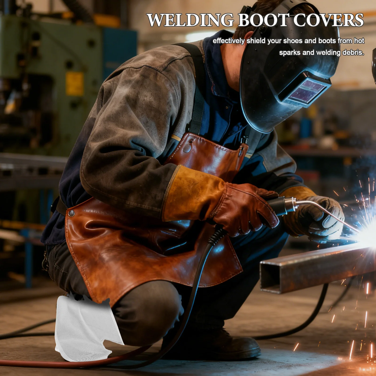 2Pcs Welding Shoe Protectors High Density Canvas Foot Cover Boot Covers Flame Resistant Reusable Shoe Covers for Welding Shoes
2Pcs Welding Shoe Protectors High Density Canvas Foot Cover Boot Covers Flame Resistant Reusable Shoe Covers for Welding Shoes