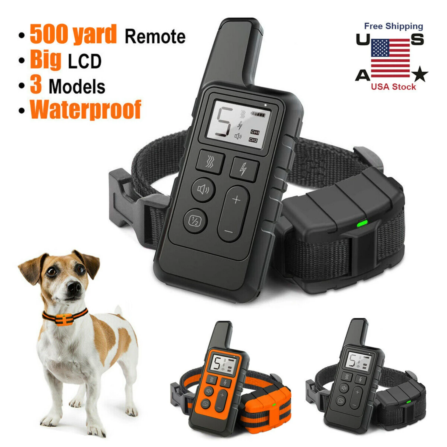 Customizable, durable, waterproof remote control dog training collar with adjustable shock vibration - Highly effective for pupp
Customizable, durable, waterproof remote control dog training collar with adjustable shock vibration - Highly effective for pupp