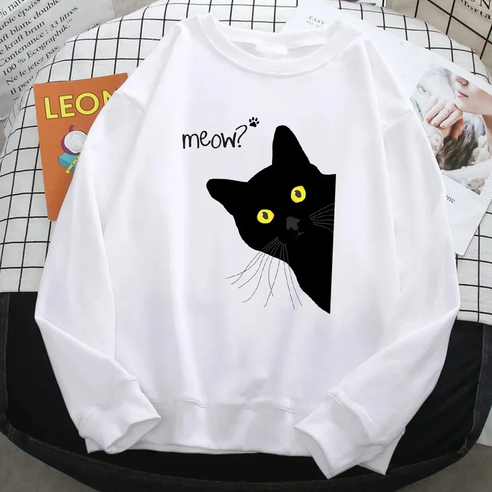Winter Harajuku Woman Sweatshirt Meow Black Cat Printing Hoodies Comfortable All-Math Pullover Crewneck Loose Female Clothes
Winter Harajuku Woman Sweatshirt Meow Black Cat Printing Hoodies Comfortable All-Math Pullover Crewneck Loose Female Clothes