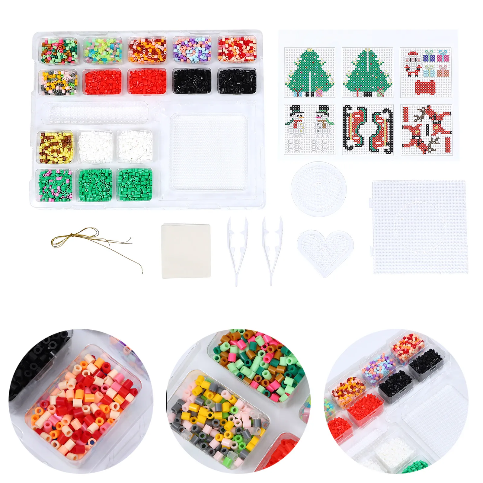 Christmas Fuse Bead Craft Kit DIY Beading Kit for Ornament Making Backpack Clip Keychain Art Project Kids Creative Activity
Christmas Fuse Bead Craft Kit DIY Beading Kit for Ornament Making Backpack Clip Keychain Art Project Kids Creative Activity