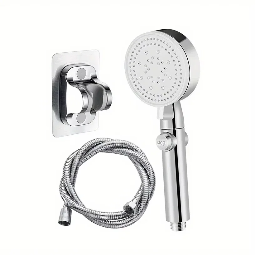 3pcs Silver Bathroom Shower Head 5 Gear Adjustable High Pressure Water Saving Shower Stop Switch With Hose And Holder Bathroom
3pcs Silver Bathroom Shower Head 5 Gear Adjustable High Pressure Water Saving Shower Stop Switch With Hose And Holder Bathroom