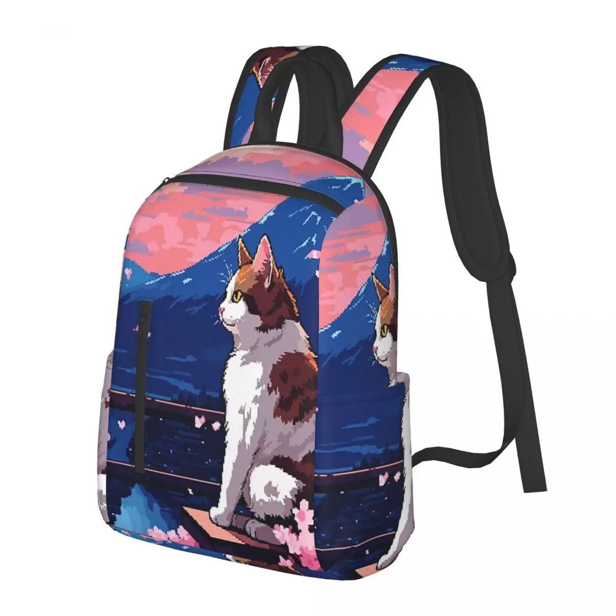 Cherry Blossom Sunset Cat Print Student Backpack School Bag Hiking Travel Daypack for Boys Girls Bookbag Shoulder Bags
Cherry Blossom Sunset Cat Print Student Backpack School Bag Hiking Travel Daypack for Boys Girls Bookbag Shoulder Bags
