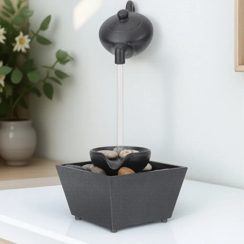 1Set Flowing Water Ornament Suspended Teapot Waterfall Desktop Fountain Decor Office Home Zen Desk Fountain Tabletop Ornament
1Set Flowing Water Ornament Suspended Teapot Waterfall Desktop Fountain Decor Office Home Zen Desk Fountain Tabletop Ornament