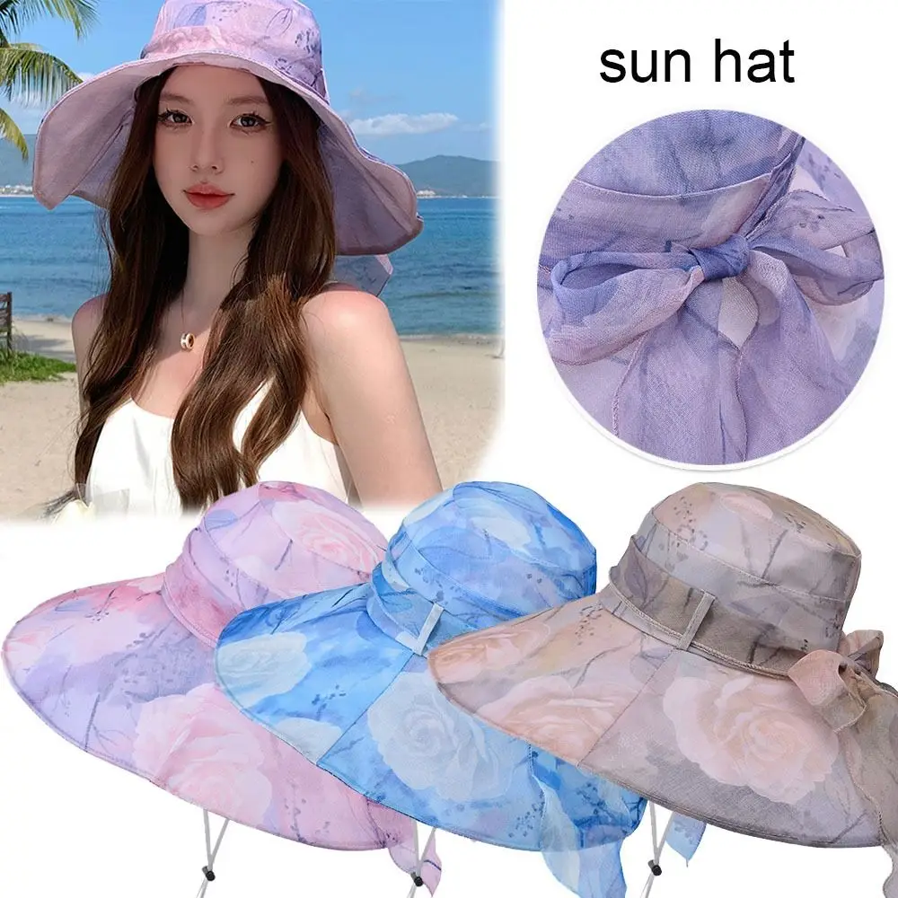 New Bow Summer Sun Hat Large Brim UV Protection Breathable Sun Cap Rose Travel Panama Caps
New Bow Summer Sun Hat Large Brim UV Protection Breathable Sun Cap Rose Travel Panama Caps