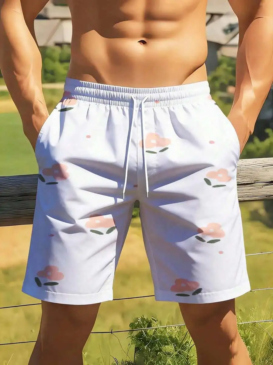 Men Floral Print Swim Shorts Light Blue Pink Flowers Casual Beach Wear Summer
Men Floral Print Swim Shorts Light Blue Pink Flowers Casual Beach Wear Summer