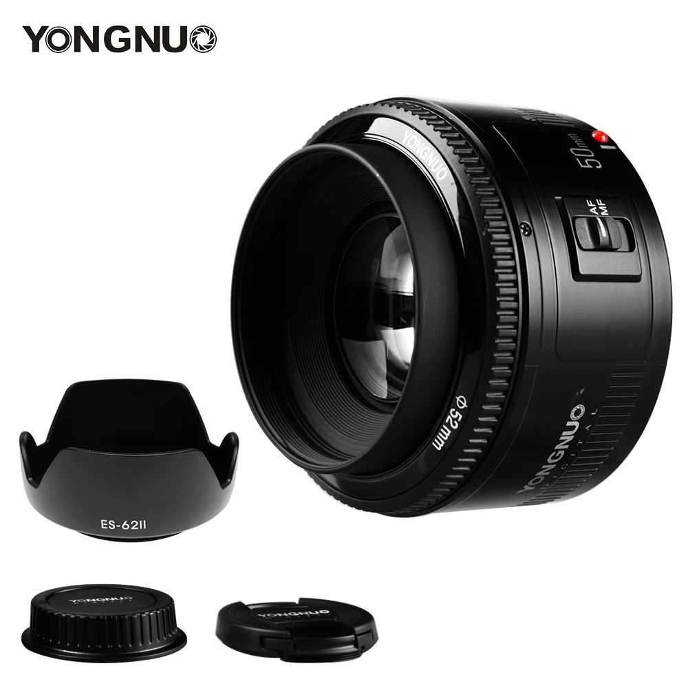 Объектив YONGNUO YN 50 мм F1.8 с большой диафрагмой и автофокусом 50 мм/f1.8 для зеркальных камер Canon EOS 
Объектив YONGNUO YN 50 мм F1.8 с большой диафрагмой и автофокусом 50 мм/f1.8 для зеркальных камер Canon EOS
