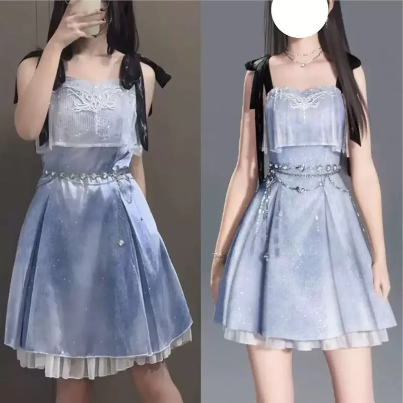 DS Heroine Leaping Heart Cosplay Costume Spaghetti Strap Dress Full Set Anime Game Outfit for Women Halloween
DS Heroine Leaping Heart Cosplay Costume Spaghetti Strap Dress Full Set Anime Game Outfit for Women Halloween