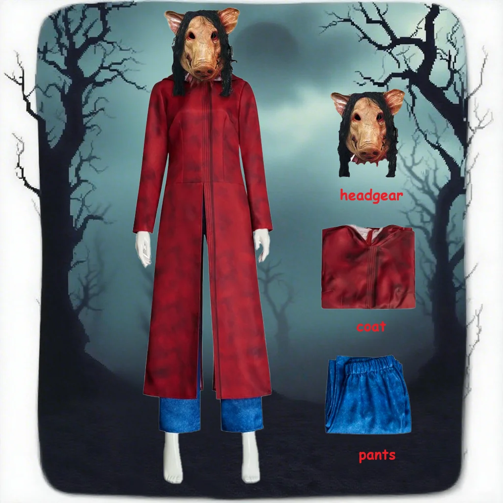 Комплект костюмов для косплея ужасов на Хэллоуин, головной убор ужасов, Amanda Soul Saw, костюм для косплея на Хэллоуин
Комплект костюмов для косплея ужасов на Хэллоуин, головной убор ужасов, Amanda Soul Saw, костюм для косплея на Хэллоуин