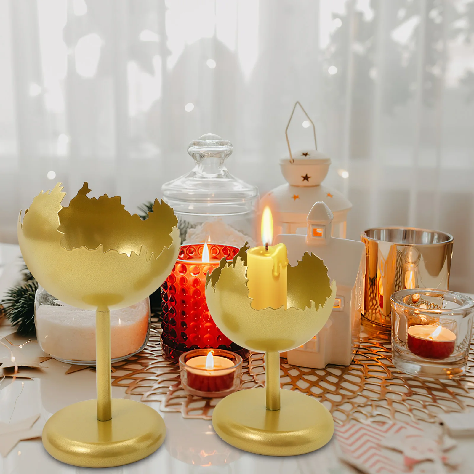2 Pcs Metal Aromatherapy Candlestick Wedding Centerpieces Tealight Stand Desktop Holder Iron Material Home Decor Hotel Party
2 Pcs Metal Aromatherapy Candlestick Wedding Centerpieces Tealight Stand Desktop Holder Iron Material Home Decor Hotel Party