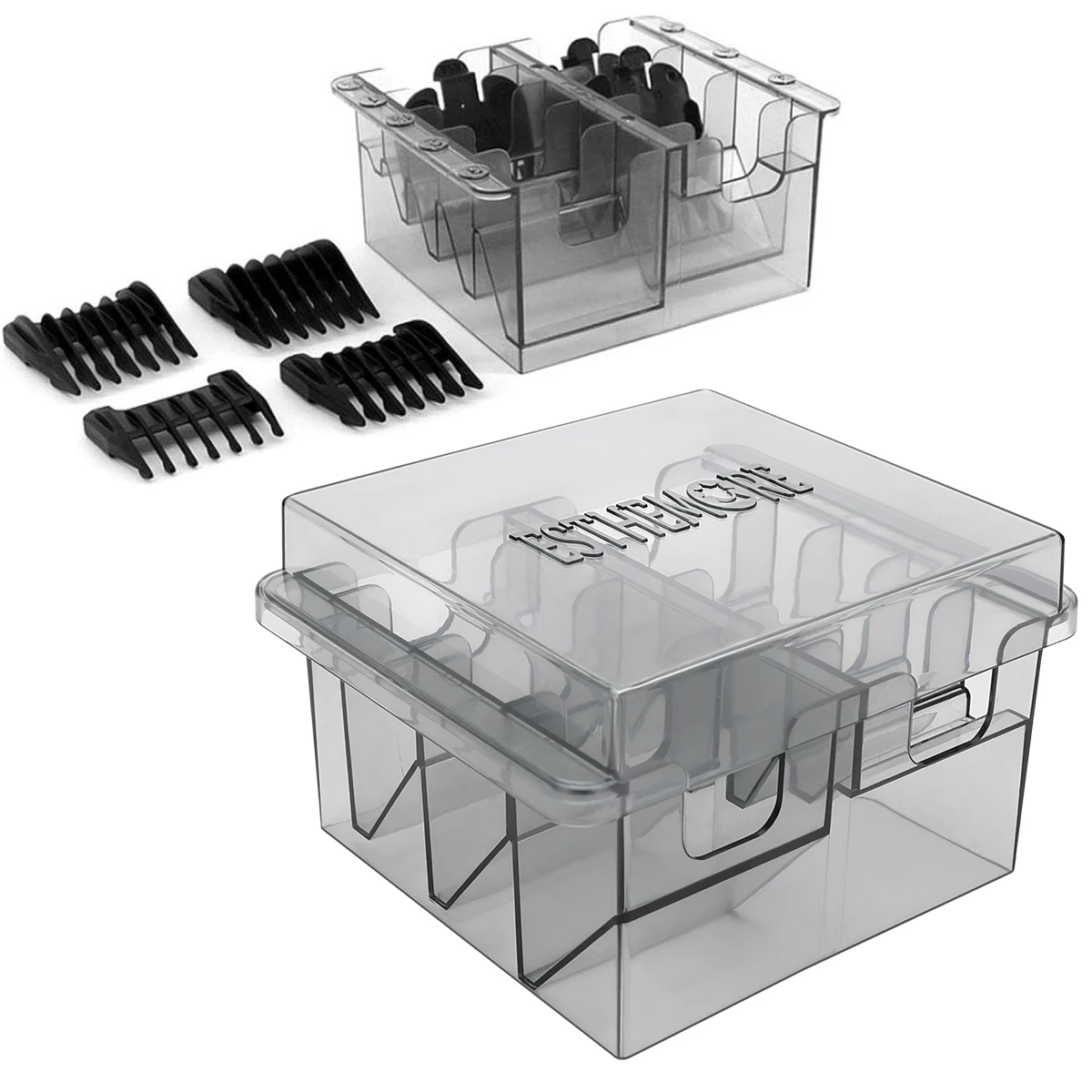 Plastic Blade Organizer 8 Blades Guide Limit Comb Storage Box Case Rack Clipper Comb Holder Salon Hairdressing Barber Tool
Plastic Blade Organizer 8 Blades Guide Limit Comb Storage Box Case Rack Clipper Comb Holder Salon Hairdressing Barber Tool