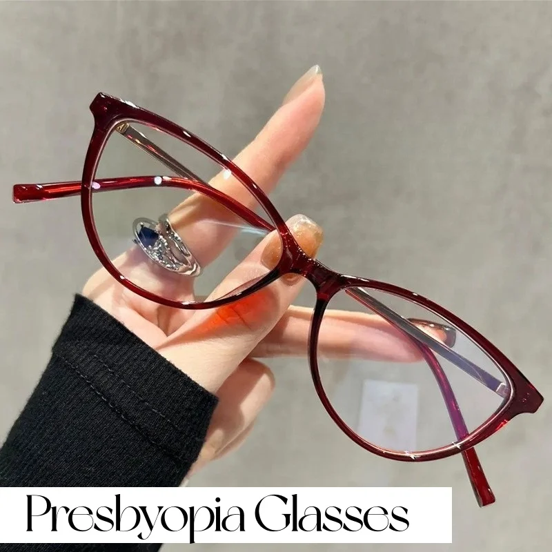 New Vintage Cat Eye High-end Wine Red Reading Glasses Anti Blue Light Eye Protection Ultra Light Metal Frame Presbyopia Glasses
New Vintage Cat Eye High-end Wine Red Reading Glasses Anti Blue Light Eye Protection Ultra Light Metal Frame Presbyopia Glasses