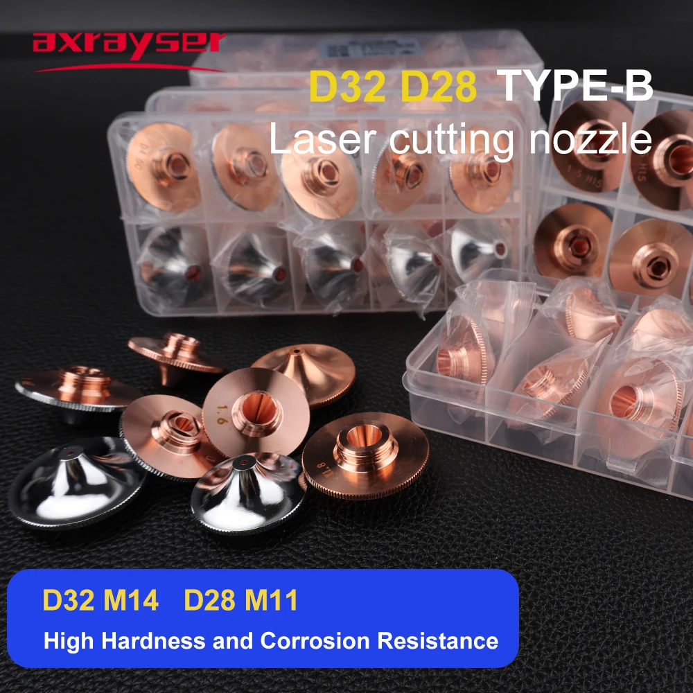 Axrayser Laser Cutting Nozzles D28 M11 D32 M14 High Speed Laser Nozzles for BOCHU Raytools Bodor Fiber Laser Head
Axrayser Laser Cutting Nozzles D28 M11 D32 M14 High Speed Laser Nozzles for BOCHU Raytools Bodor Fiber Laser Head