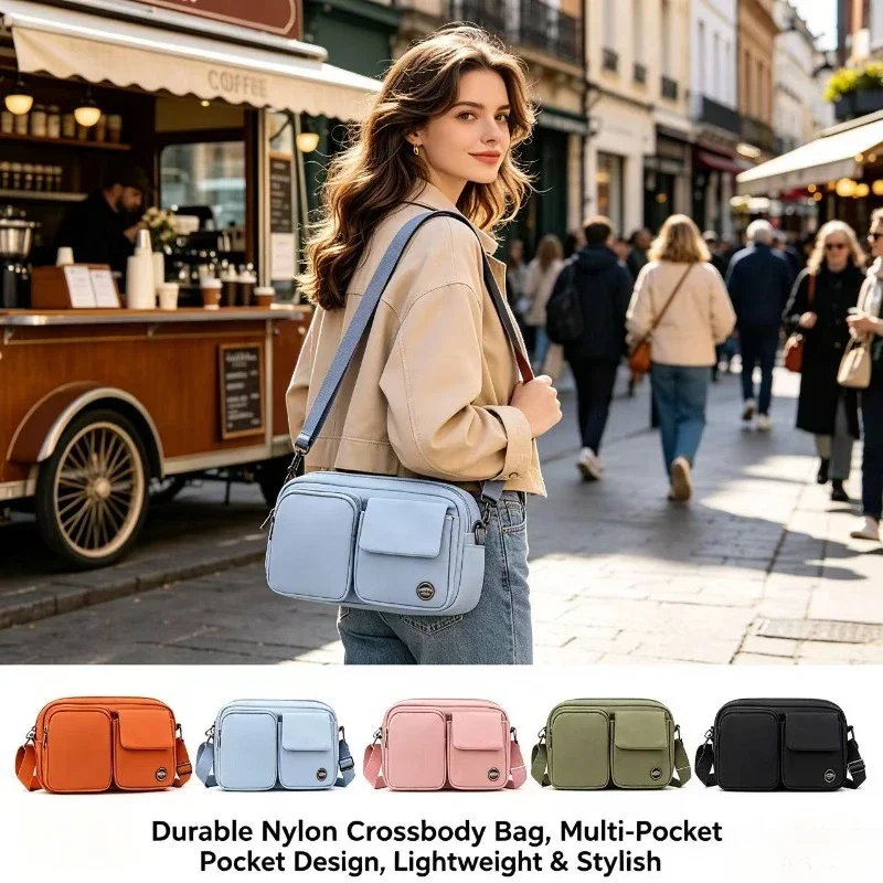 2026 Women's Fashion Casual Messenger Bag Multi-pocket Shoulder Small Square Light Nylon Cloth for Commuting
2026 Women's Fashion Casual Messenger Bag Multi-pocket Shoulder Small Square Light Nylon Cloth for Commuting