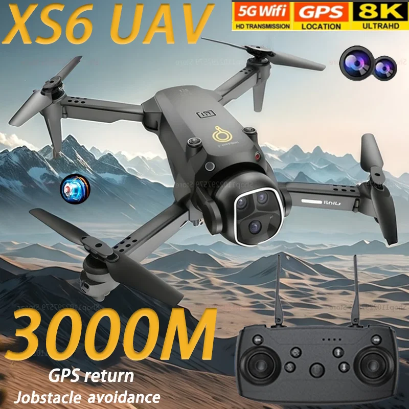 NEW Professional XS6 8K Wide Angle HD 1080P WiFi FPV Foldable RC Drone with Height Hold Camera Toy for Kids and Beginners Gifts
NEW Professional XS6 8K Wide Angle HD 1080P WiFi FPV Foldable RC Drone with Height Hold Camera Toy for Kids and Beginners Gifts