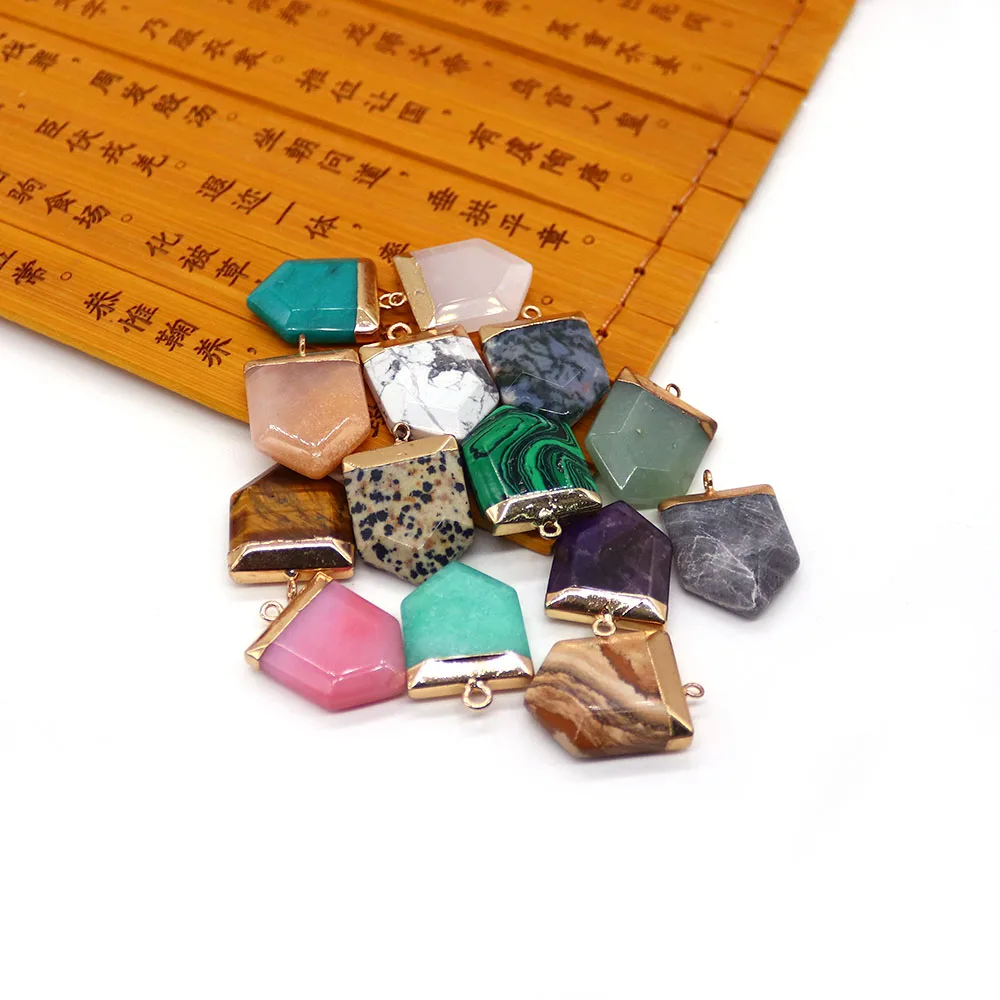 Natural Stone Crystal Dalmatian Stone Polished Electroplated Edged Single Hole Pendant DIY Necklace Earrings Jewelry Accessories
Natural Stone Crystal Dalmatian Stone Polished Electroplated Edged Single Hole Pendant DIY Necklace Earrings Jewelry Accessories