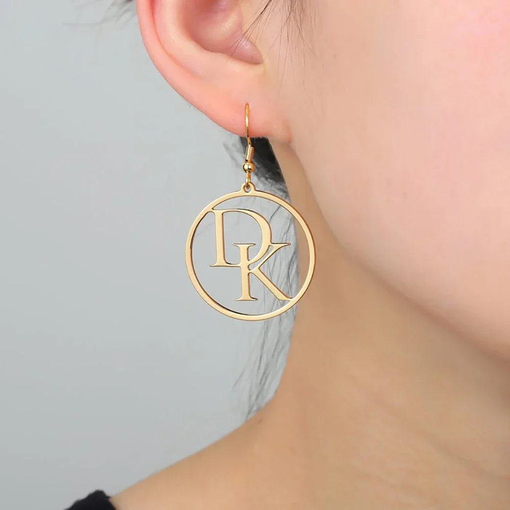 Custom Two Letter Hoop Earrings Stainless Steel Personality Name Circle for Women Anniversary Charm Jewelry hoops
Custom Two Letter Hoop Earrings Stainless Steel Personality Name Circle for Women Anniversary Charm Jewelry hoops