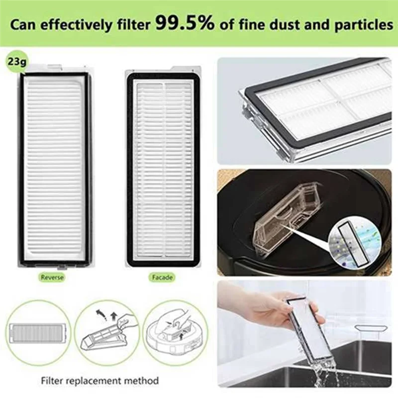 BAAN-26PCS For Roborock Q Revo Maxv/Q Revo S/Q Revo Pro Accessories Kit Main Side Brush Dust Bag Hepa Filter Mop Cloths
BAAN-26PCS For Roborock Q Revo Maxv/Q Revo S/Q Revo Pro Accessories Kit Main Side Brush Dust Bag Hepa Filter Mop Cloths