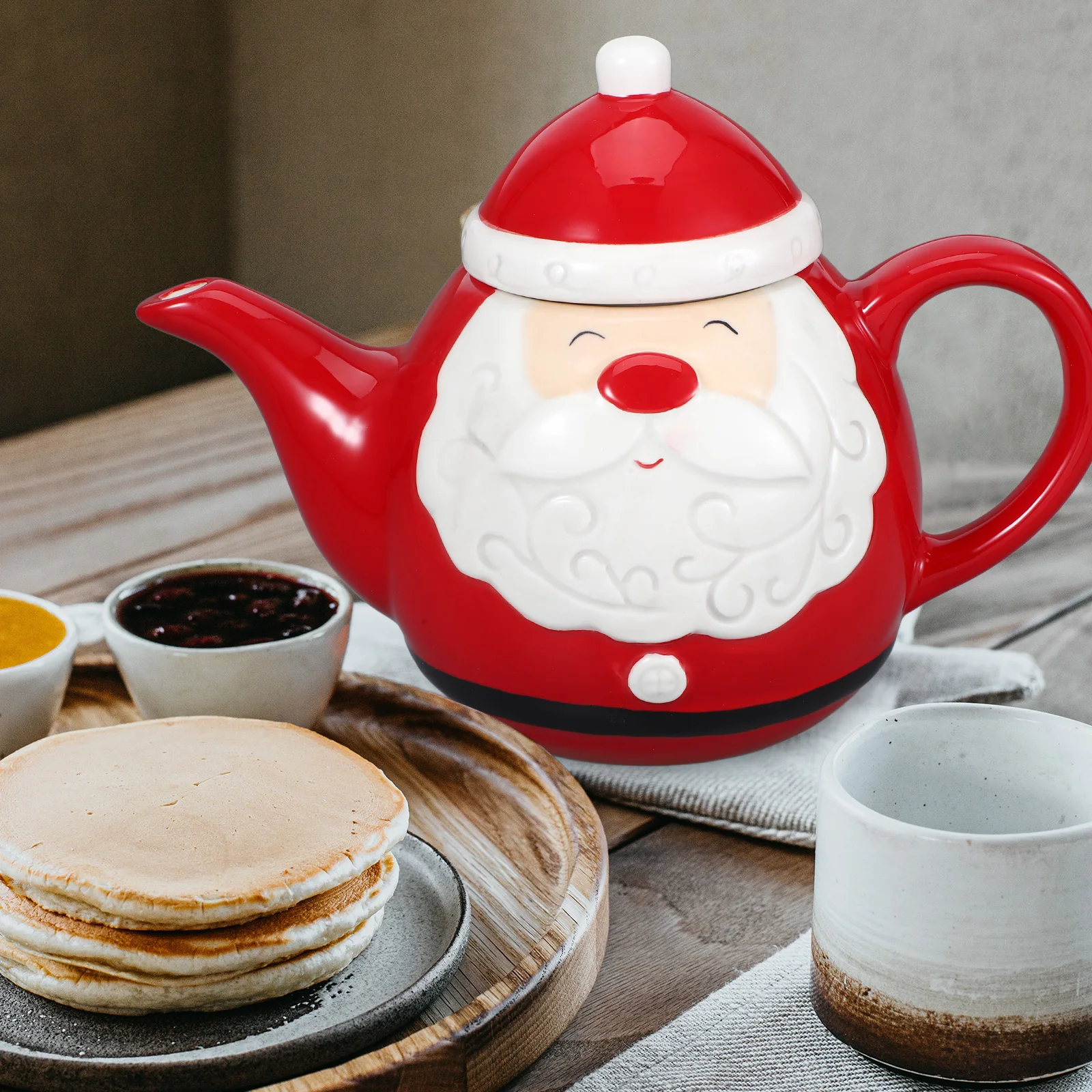 Керамический чайник Санта-Клаус, рождественский тематический легкий чайник, большая емкость, домашний чайник, керамический фильтр
Керамический чайник Санта-Клаус, рождественский тематический легкий чайник, большая емкость, домашний чайник, керамический фильтр