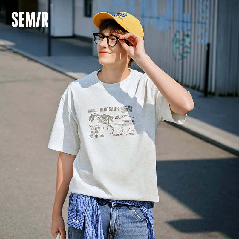 Semir Мужская модная уличная футболка с короткими рукавами и принтом, новинка лета 2025 г., свободный вязаный топ с круглым вырезом для уличной одежды
Semir Мужская модная уличная футболка с короткими рукавами и принтом, новинка лета 2025 г., свободный вязаный топ с круглым вырезом для уличной одежды