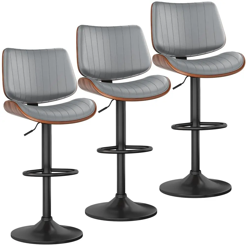 Bar Stools Set of 3, Swivel Counter Height Barstools with Back, Adjustable PU Leather Bar Chairs, Modern Armless Kitchen Island
Bar Stools Set of 3, Swivel Counter Height Barstools with Back, Adjustable PU Leather Bar Chairs, Modern Armless Kitchen Island