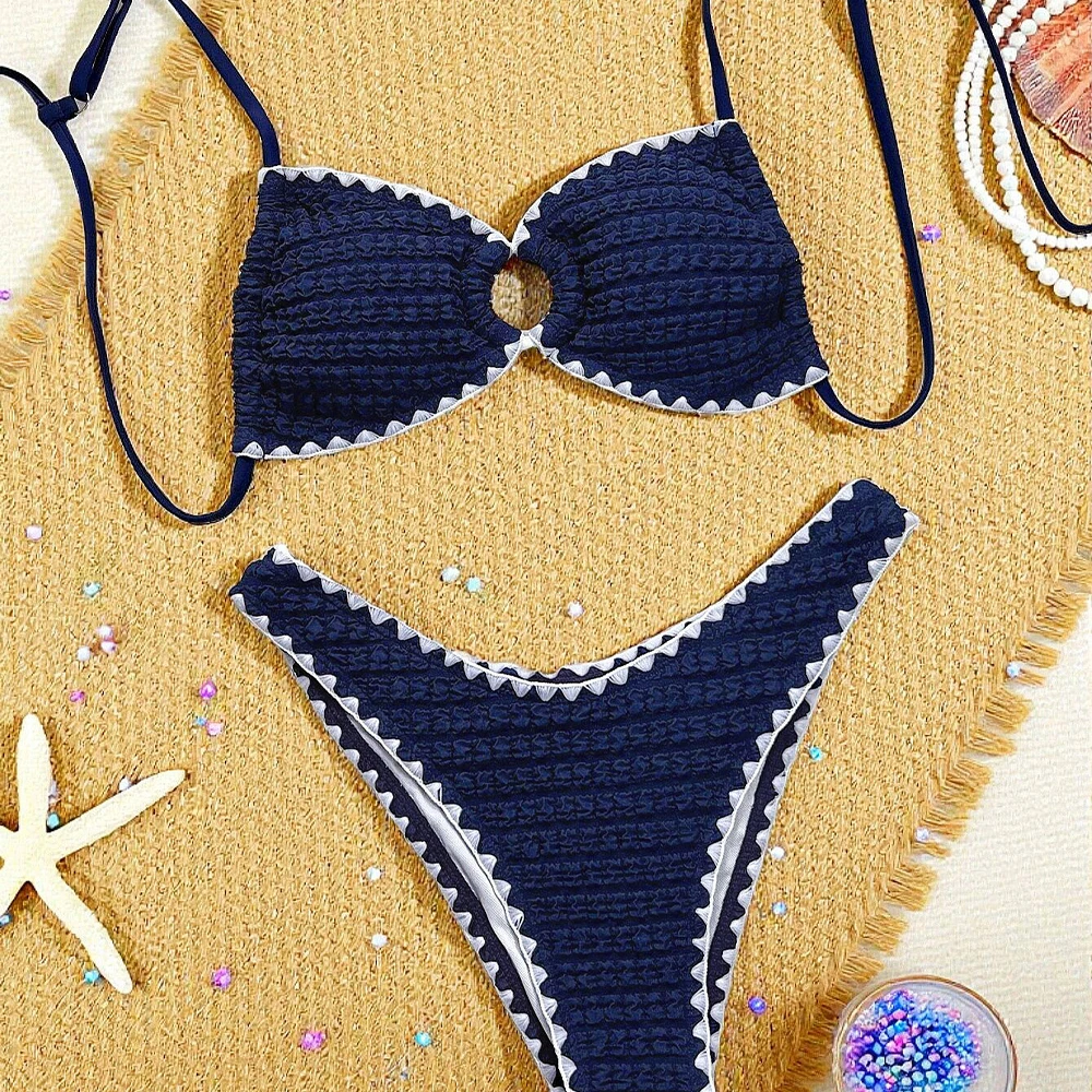 Europe and America Women's Bikini Sexy Straps Swimsuit Halter Triangle Beach Vacation Casual Fashion Summer New Model Swimsuit
Europe and America Women's Bikini Sexy Straps Swimsuit Halter Triangle Beach Vacation Casual Fashion Summer New Model Swimsuit