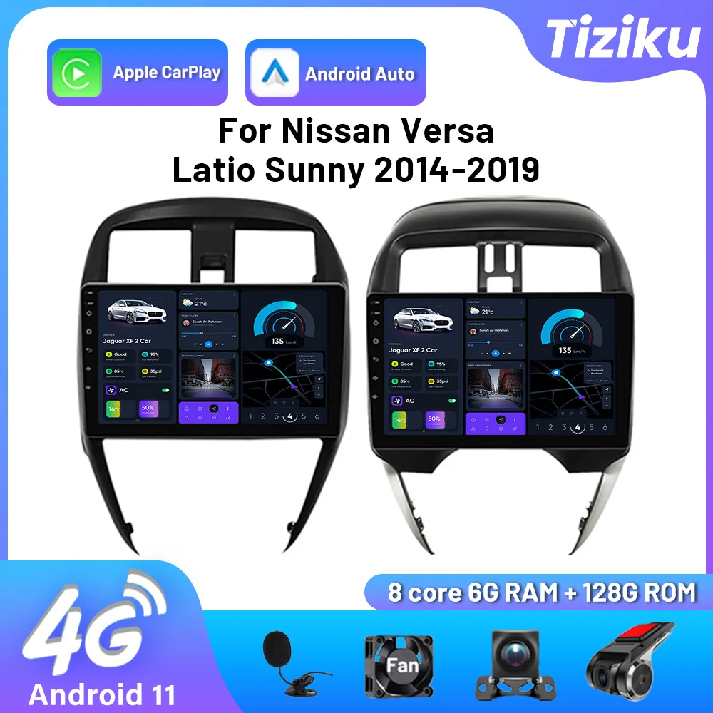 Android 13 Car Radio Carplay Multimedia Video Player Stereo 4G GPS Navigation Car Play For Nissan Versa Latio Sunny 2014-2019
Android 13 Car Radio Carplay Multimedia Video Player Stereo 4G GPS Navigation Car Play For Nissan Versa Latio Sunny 2014-2019
