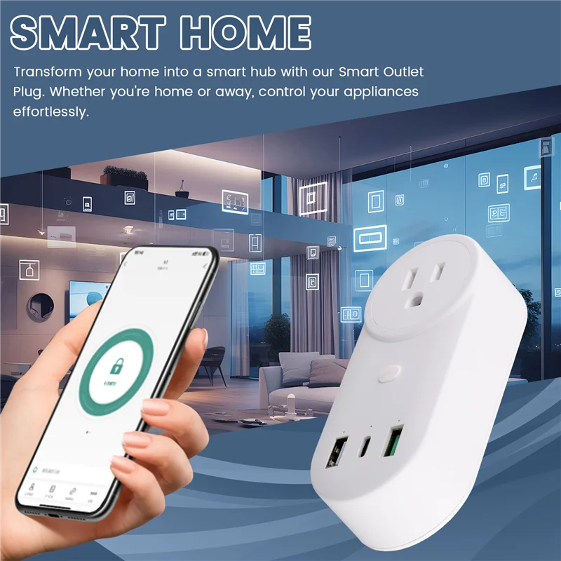 AT82-умная розетка Wi-Fi, 16 А, 2 отверстия, розетки USB + Type-C, 65 Вт, пульт дистанционного управления, совместимый с Alexa
AT82-умная розетка Wi-Fi, 16 А, 2 отверстия, розетки USB + Type-C, 65 Вт, пульт дистанционного управления, совместимый с Alexa