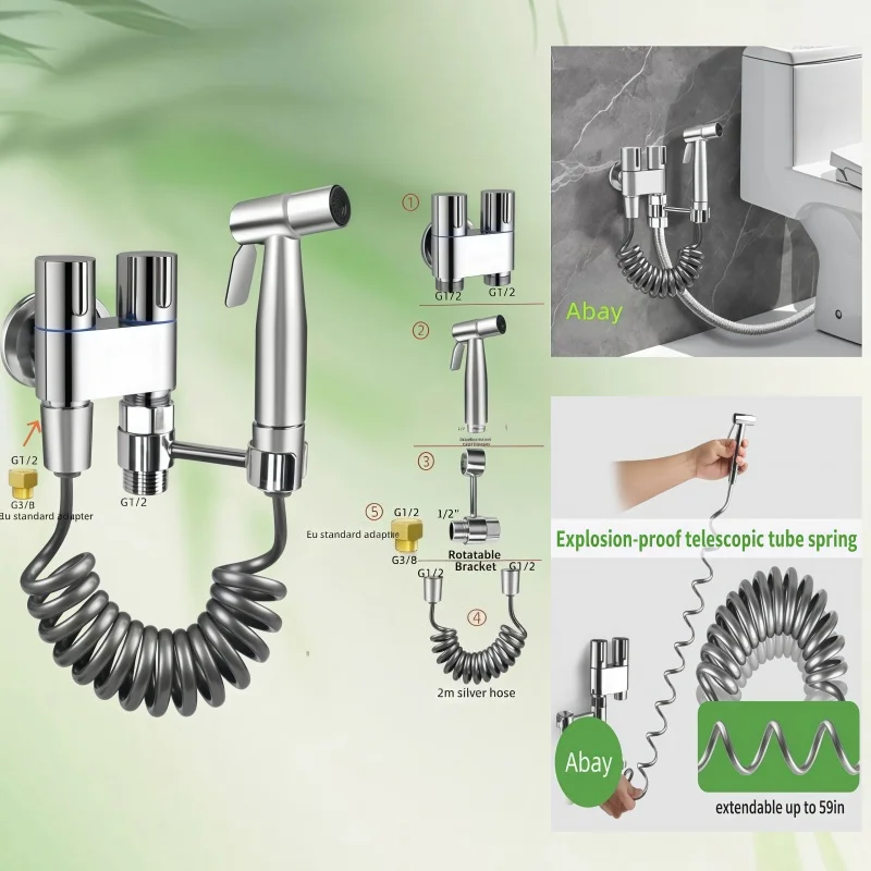 Ручной набор для туалета/рекламного биде с адаптером G3/8 европейского стандарта. Подходит для чистки туалета и личной гигиены.
Ручной набор для туалета/рекламного биде с адаптером G3/8 европейского стандарта. Подходит для чистки туалета и личной гигиены.