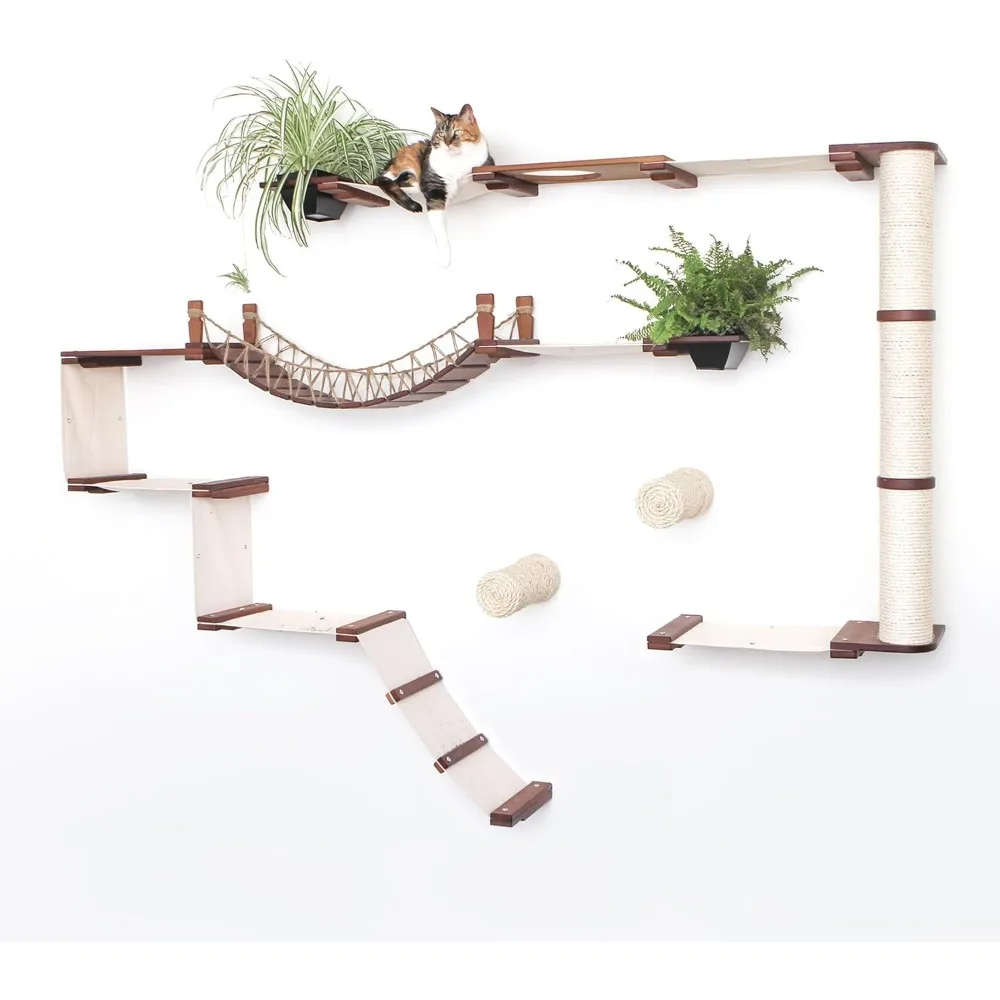 CatastrophiCreations Juggernaut Modern Cat Condo for Large and Small Cats, with Bridgewall, Hammocks, Scratching Poles, and Plan
CatastrophiCreations Juggernaut Modern Cat Condo for Large and Small Cats, with Bridgewall, Hammocks, Scratching Poles, and Plan