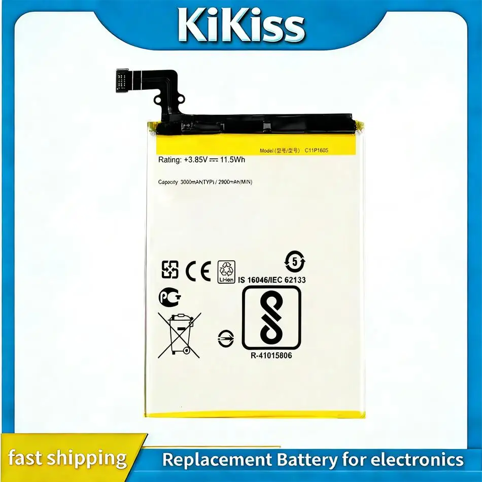 Аккумулятор для мобильного телефона Asus Zenfone 3 ZS550KL 570KL Z01FD C11P1605, 3000 мАч, хорошая работа при низких температурах
Аккумулятор для мобильного телефона Asus Zenfone 3 ZS550KL 570KL Z01FD C11P1605, 3000 мАч, хорошая работа при низких температурах