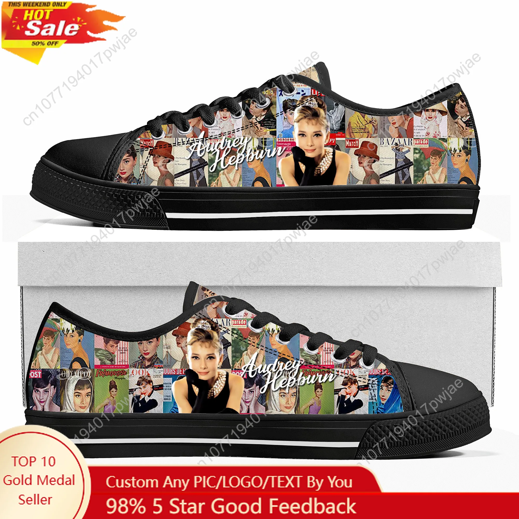 Audrey Hepburn actress Low Top Lightweight Sneakers Mens Womens Teenager High quality Canvas Sneaker Travel Casual Custom Shoes
Audrey Hepburn actress Low Top Lightweight Sneakers Mens Womens Teenager High quality Canvas Sneaker Travel Casual Custom Shoes
