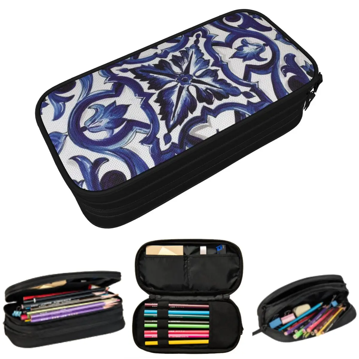 Blue Ornate Floral Mediterranean Sicilian Tile Pencil Case Boy Girl Gifts Pen Box Pencil Bag Stationery Supplies Pen Holder Bag
Blue Ornate Floral Mediterranean Sicilian Tile Pencil Case Boy Girl Gifts Pen Box Pencil Bag Stationery Supplies Pen Holder Bag