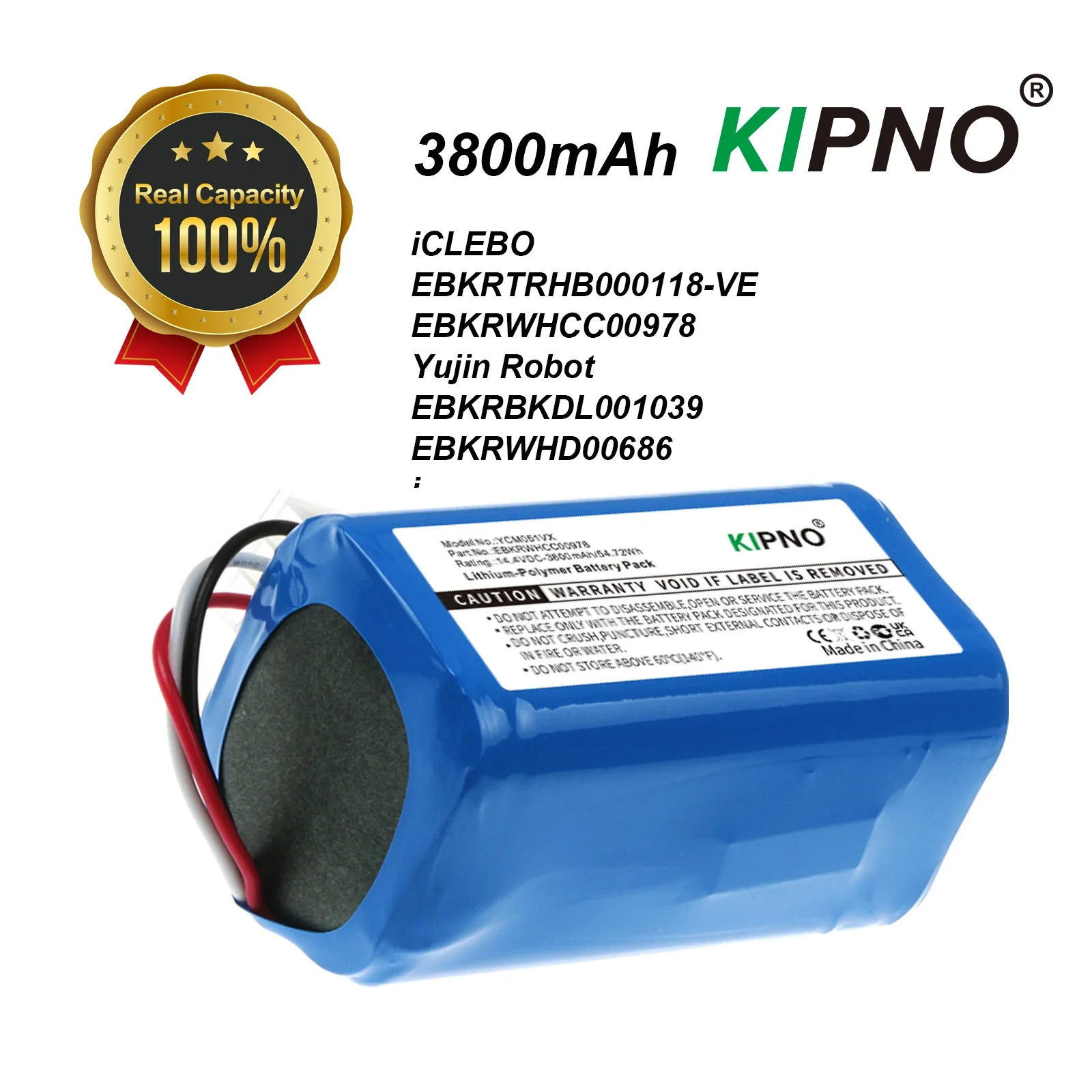 Vacuum 3600mAh Battery iCLEBO EBKRTRHB000118-VE EBKRWHCC00978 Yujin Robot EBKRBKDL001039 EBKRWHD00686 iClebo Smart YCR-M04-1
Vacuum 3600mAh Battery iCLEBO EBKRTRHB000118-VE EBKRWHCC00978 Yujin Robot EBKRBKDL001039 EBKRWHD00686 iClebo Smart YCR-M04-1