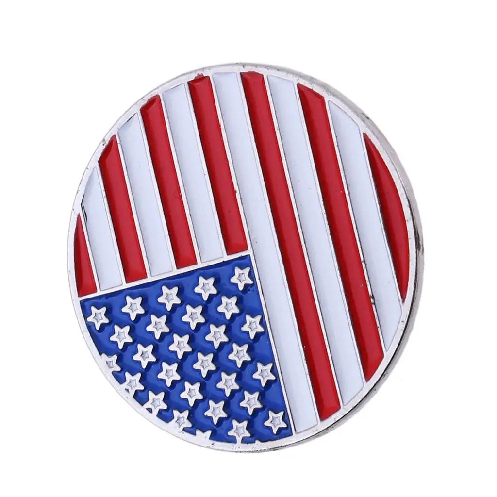Golf Ball Marker With Hat Clip "American Flag" 24mm for Ball Marker
Golf Ball Marker With Hat Clip "American Flag" 24mm for Ball Marker