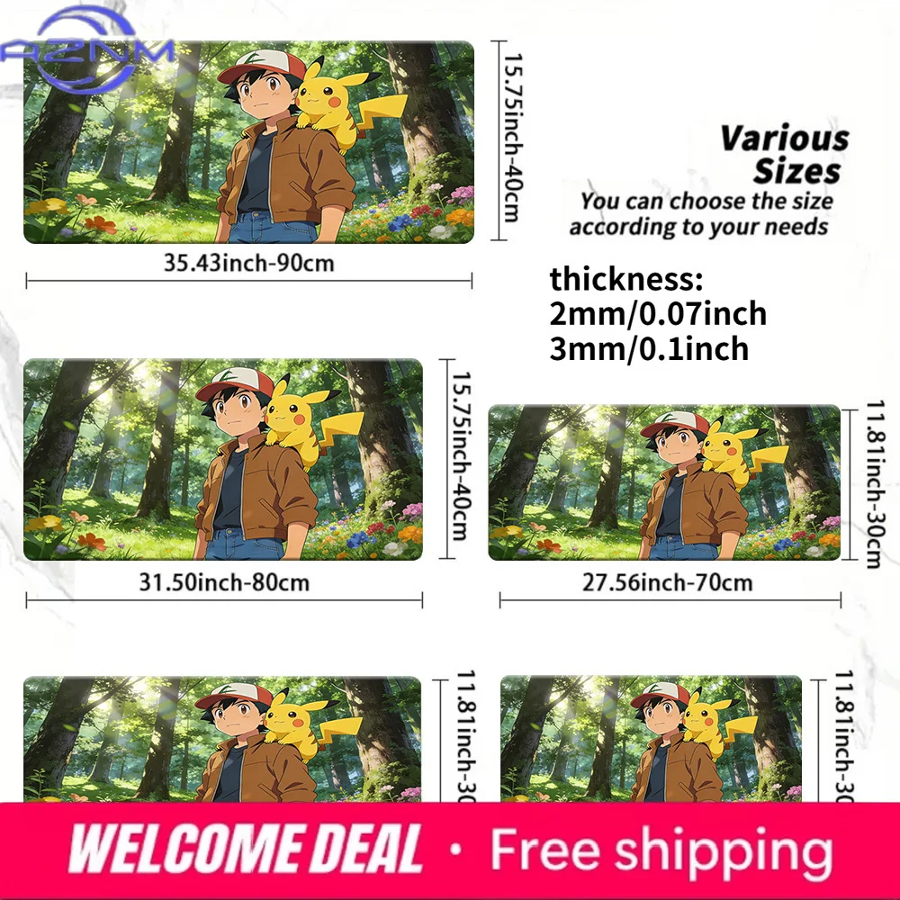 Коврик для игрового стола Pokemon Ash & Pikachu Sunlit Forest, нескользящий моющийся коврик для мыши
Коврик для игрового стола Pokemon Ash & Pikachu Sunlit Forest, нескользящий моющийся коврик для мыши