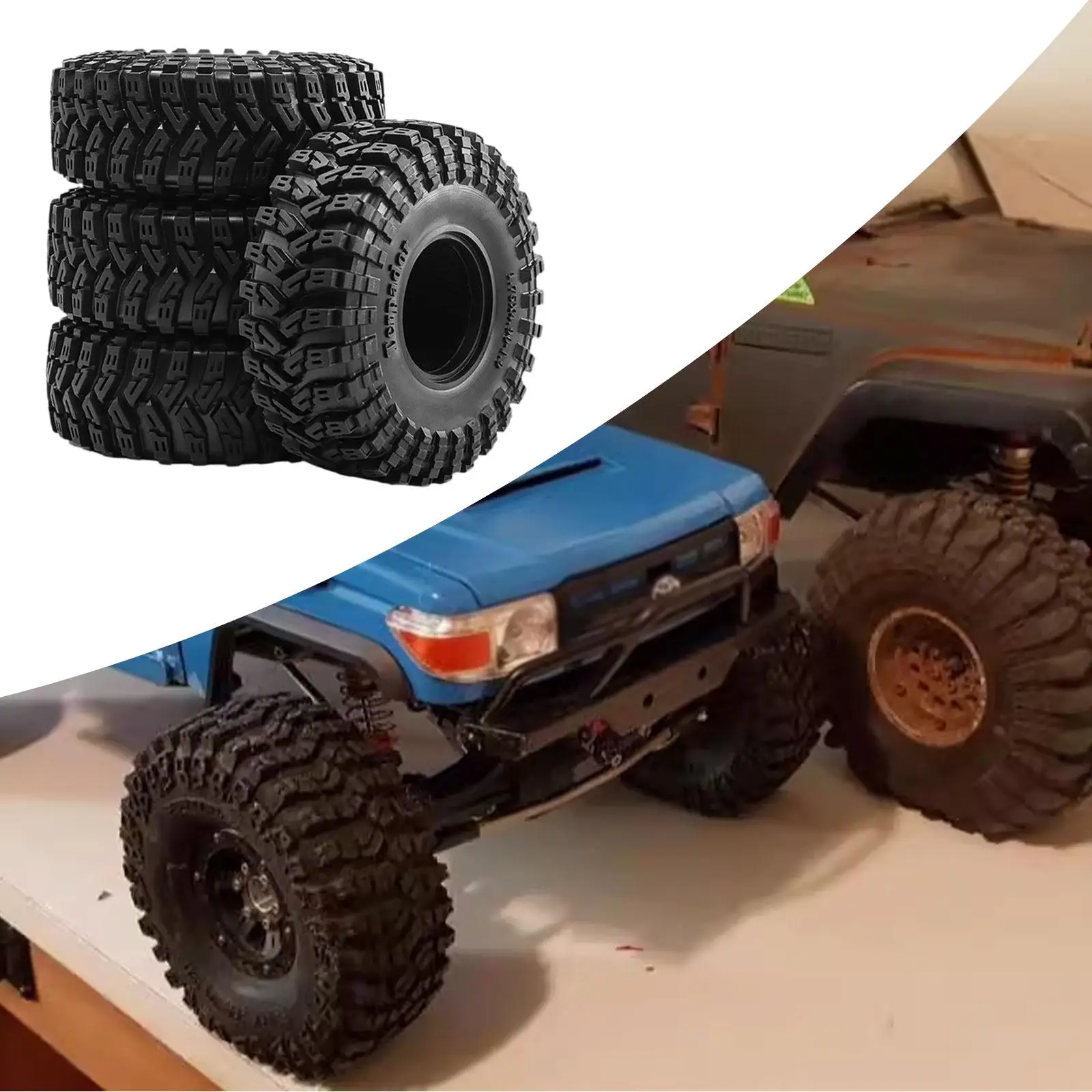 4Pcs 1.9inch RC Crawler Tires with Foam Insert Replace Parts Rubber for SCX10 90046 D90 Simple Assembly Lightweight Accessory
4Pcs 1.9inch RC Crawler Tires with Foam Insert Replace Parts Rubber for SCX10 90046 D90 Simple Assembly Lightweight Accessory
