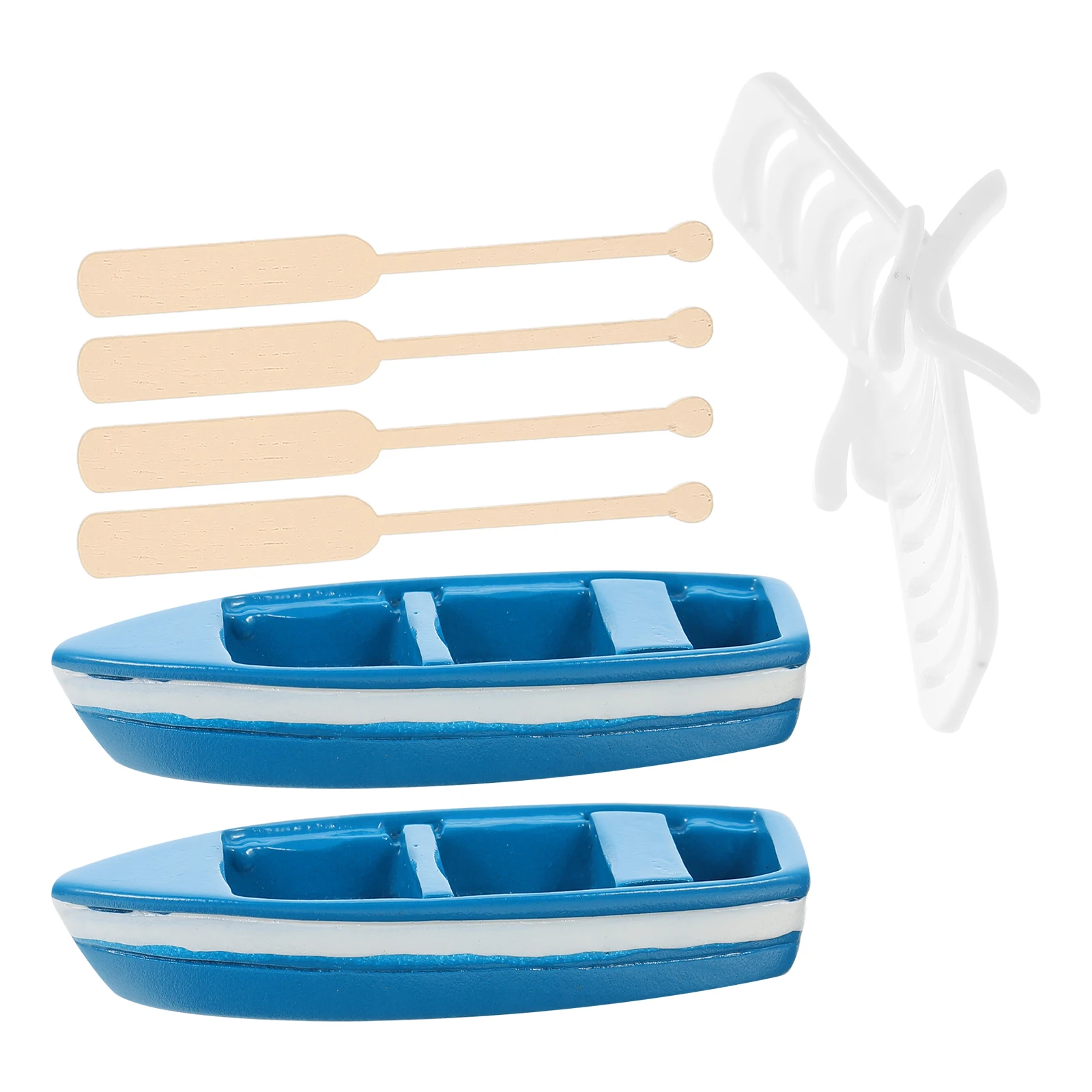 1set Miniature Beach Decorations 2 Blue Boats Oars 1 White Chair Dollhouse Sandbox Accessories Ocean Landscape Gardening
1set Miniature Beach Decorations 2 Blue Boats Oars 1 White Chair Dollhouse Sandbox Accessories Ocean Landscape Gardening
