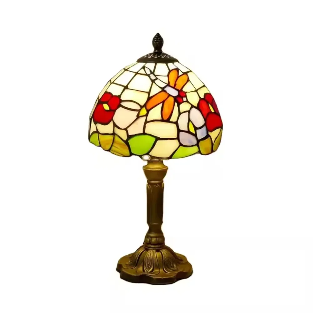 8inch Tiffany Style Lamp Desk Lamps Base Vintage Reading Lamp Handmade Stained Glass Gifts Resin Beautiful Dragonfly and Flower
8inch Tiffany Style Lamp Desk Lamps Base Vintage Reading Lamp Handmade Stained Glass Gifts Resin Beautiful Dragonfly and Flower