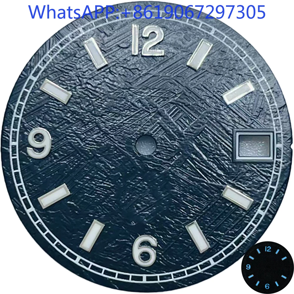 Vintage Meteorolite Texture Arabic Sports Diving Watch Dial Suitable for NH35/36 Automatic Movement Blue lume Mod Parts
Vintage Meteorolite Texture Arabic Sports Diving Watch Dial Suitable for NH35/36 Automatic Movement Blue lume Mod Parts