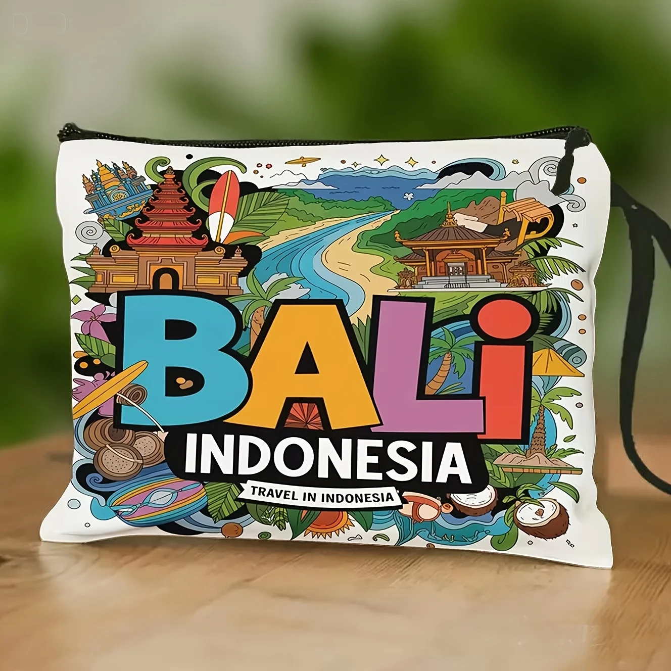 Travel Toiletry Bag Featuring a Bali Temple Design Perfect for Those Who Love Bali. This Lightweight And Portable Case Comes wi
Travel Toiletry Bag Featuring a Bali Temple Design Perfect for Those Who Love Bali. This Lightweight And Portable Case Comes wi