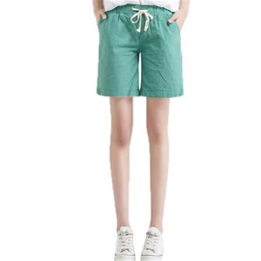 Women's Knee Length Straight Flax Shorts Breathable Pants Pleated Monochromatic Mid Elastic Waist Summer Fashion Hot Sale
Women's Knee Length Straight Flax Shorts Breathable Pants Pleated Monochromatic Mid Elastic Waist Summer Fashion Hot Sale