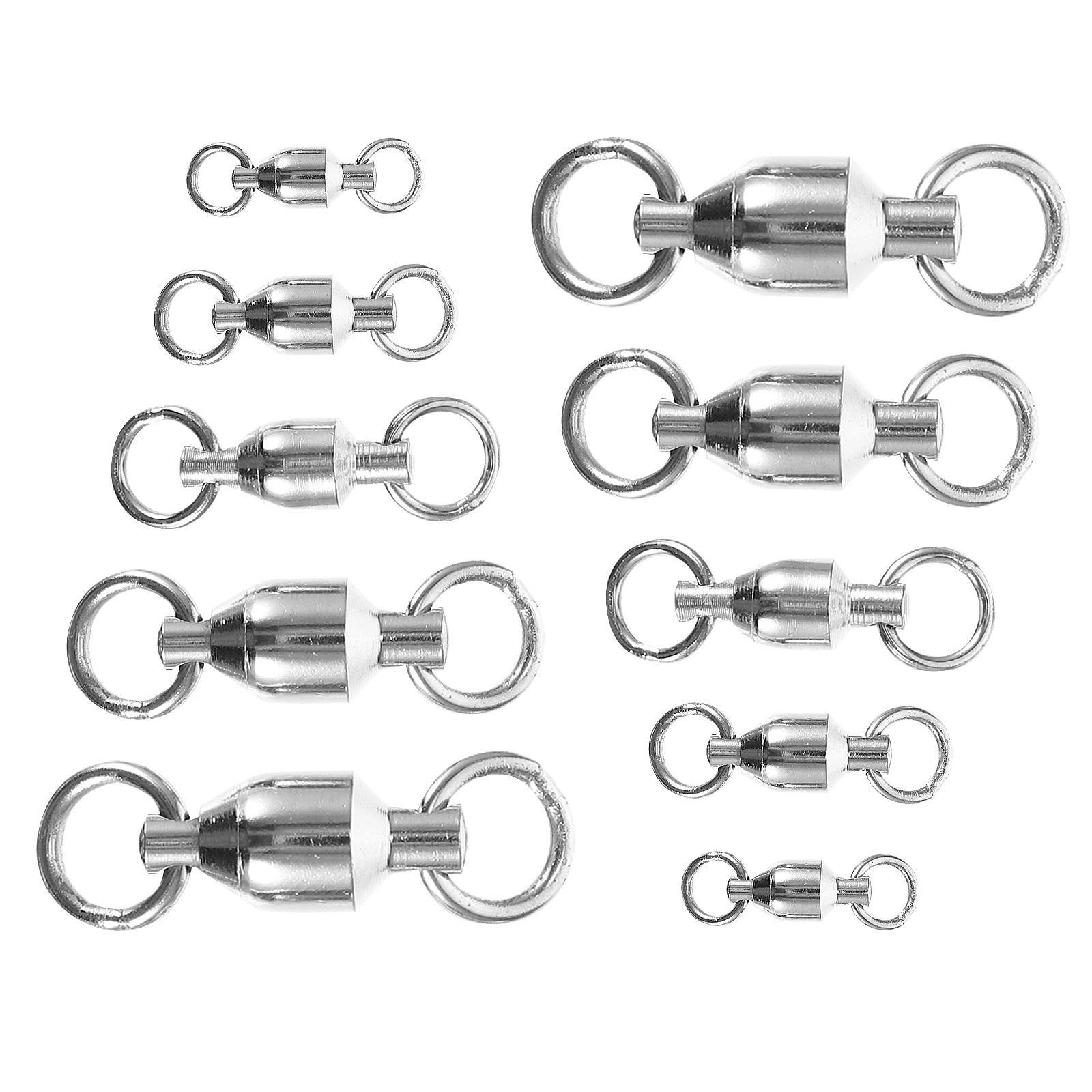 10pcs Stainless Steel Bearing Swivels Heavy Duty Fishing Connectors for Bass Catfish Walleye Tarpon Redfish Snapper Sea Trout
10pcs Stainless Steel Bearing Swivels Heavy Duty Fishing Connectors for Bass Catfish Walleye Tarpon Redfish Snapper Sea Trout