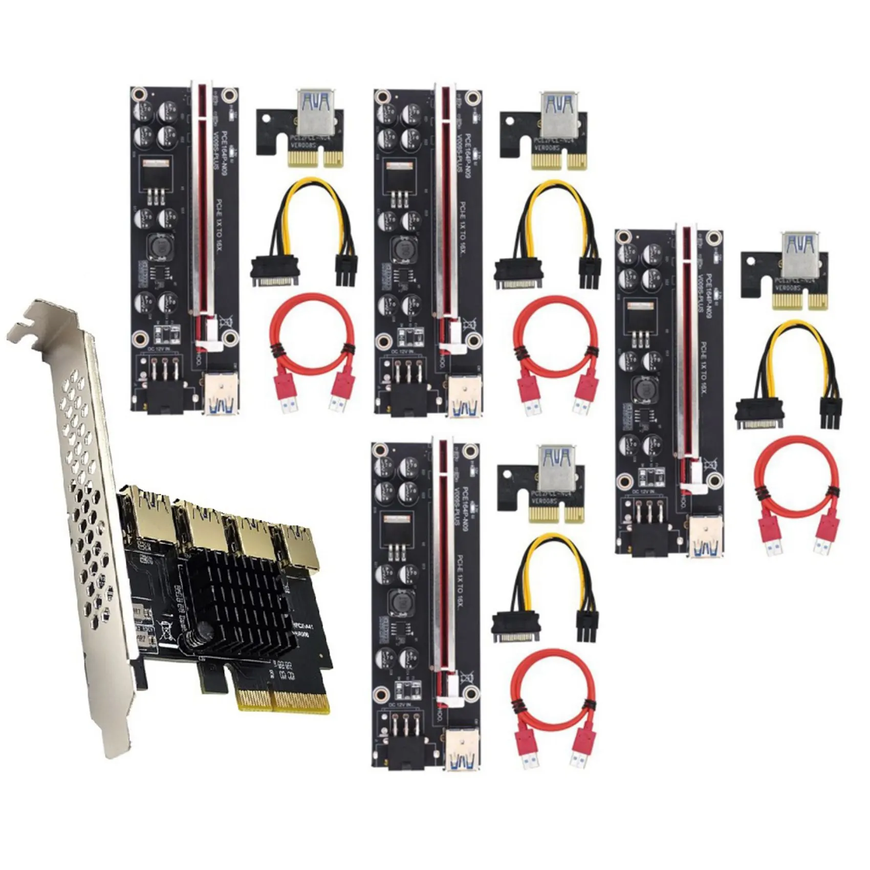 PCIE 4-портовый USB 3.0 PCI-E Райзер 4X To16X Расширительная карта с PCIE 1-4 Райзер VER009S PLUS PCI Express набор карт
PCIE 4-портовый USB 3.0 PCI-E Райзер 4X To16X Расширительная карта с PCIE 1-4 Райзер VER009S PLUS PCI Express набор карт