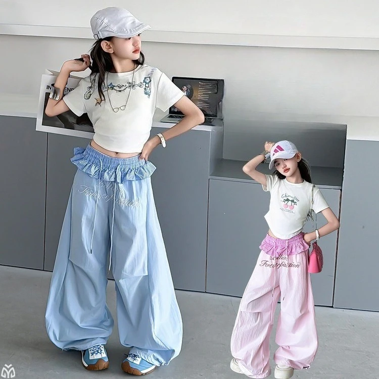 Girls Hip Hop Letter Print Crop Top Dance Joggers Pants Children Streetwear Kids K-pop Candy Color Girl Group Clothes Set
Girls Hip Hop Letter Print Crop Top Dance Joggers Pants Children Streetwear Kids K-pop Candy Color Girl Group Clothes Set