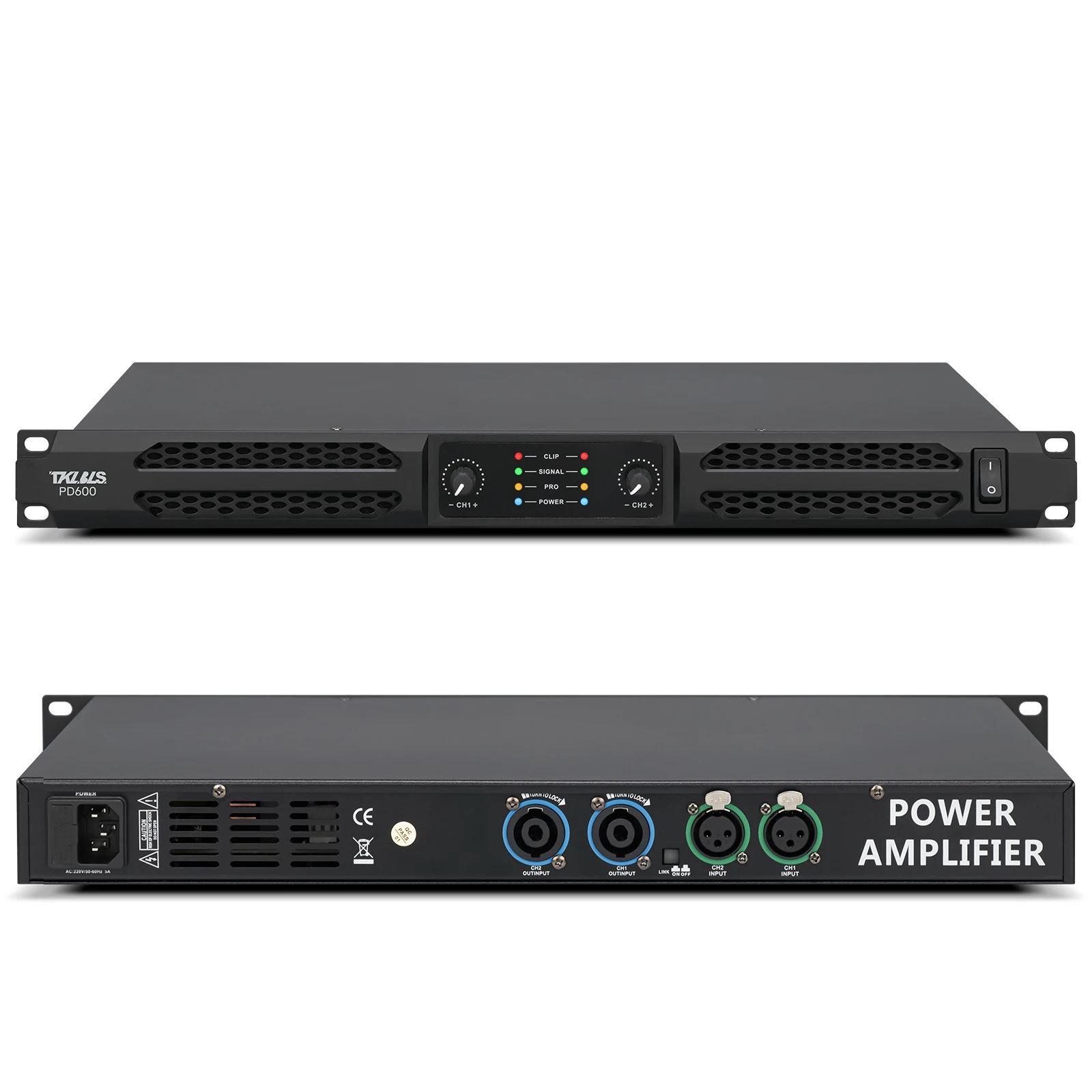 TKLBLS PD600 2-Channel 1U Professional Digital Power Amplifier, 2x500W Class D Amp with XLR & Speakon Output Home Theater, KTV
TKLBLS PD600 2-Channel 1U Professional Digital Power Amplifier, 2x500W Class D Amp with XLR & Speakon Output Home Theater, KTV