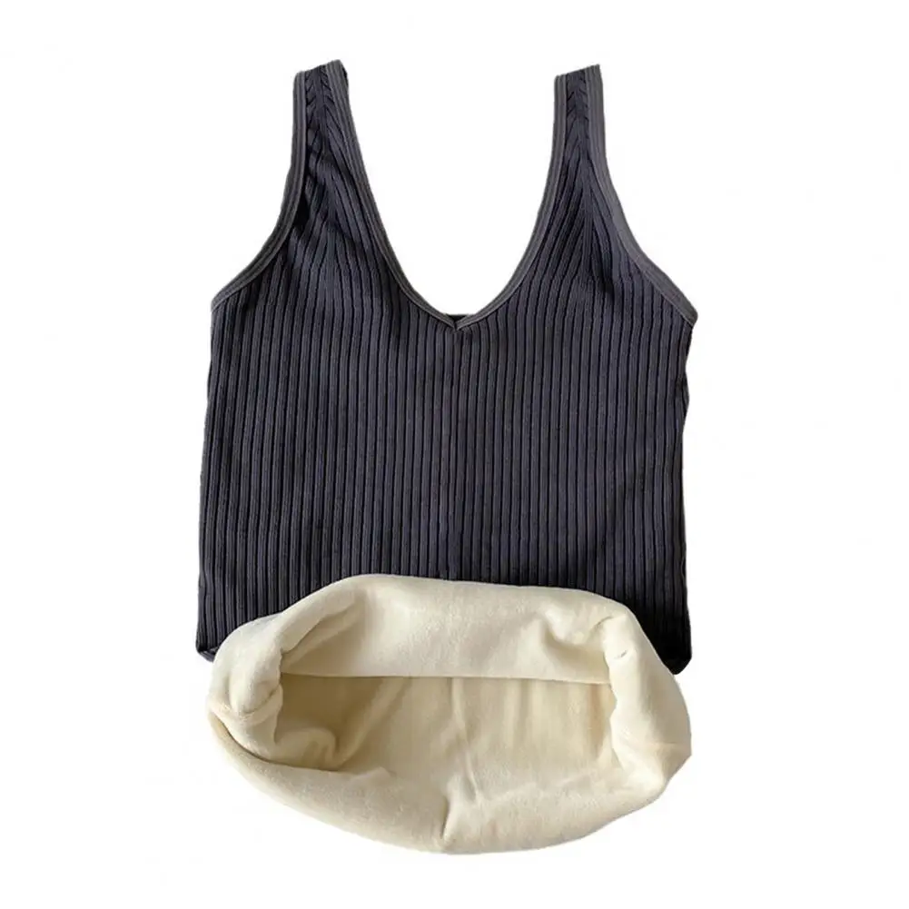 Solid Color Thermal Top Winter Women's Fleece Lined V Neck Tank Top for Cold Weather Thermal Base Layer Camisole Vest
Solid Color Thermal Top Winter Women's Fleece Lined V Neck Tank Top for Cold Weather Thermal Base Layer Camisole Vest
