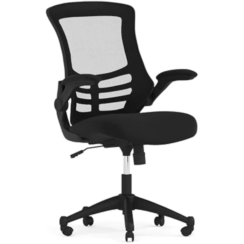 Middle back black mesh rotating ergonomic task office chair with flipping arm and adjustable height of 360 degree rotating seat
Middle back black mesh rotating ergonomic task office chair with flipping arm and adjustable height of 360 degree rotating seat