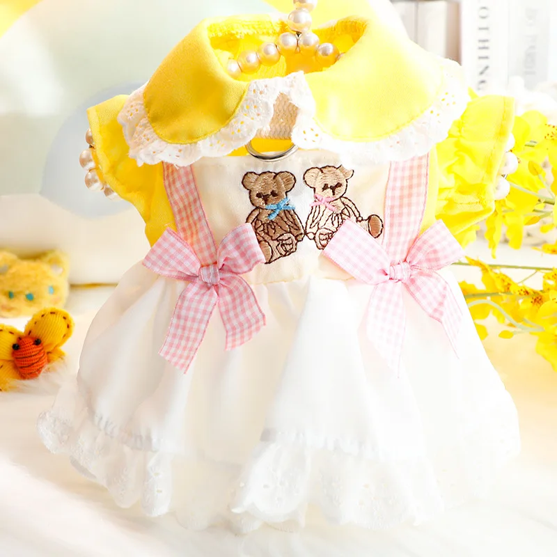 Fashion Lolita Pet Dog Clothes Cute Cartoon Bear Print Party Dresses For Small Medium Dog Chihuahua Puppy Home Wear Spring Skirt
Fashion Lolita Pet Dog Clothes Cute Cartoon Bear Print Party Dresses For Small Medium Dog Chihuahua Puppy Home Wear Spring Skirt