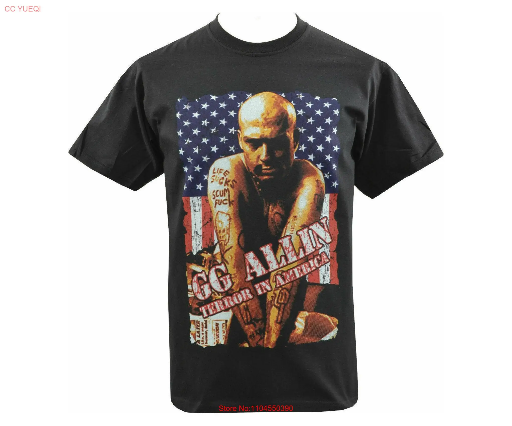 Мужская футболка GG Allin в стиле панк с длинными или короткими рукавами «Терор в Америке»
Мужская футболка GG Allin в стиле панк с длинными или короткими рукавами «Терор в Америке»